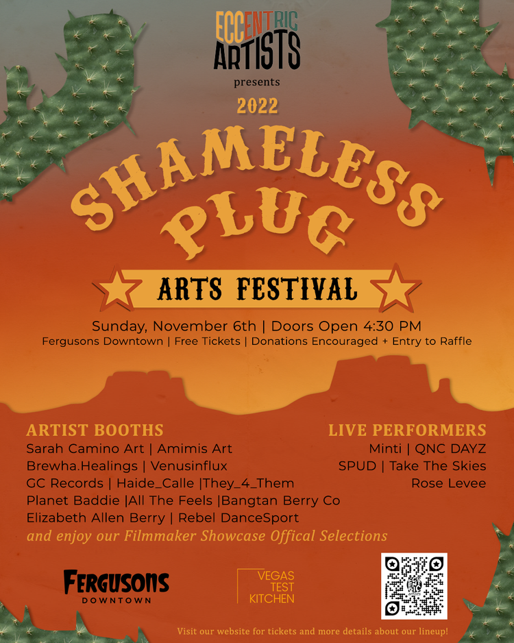 shameless plug arts festival poster